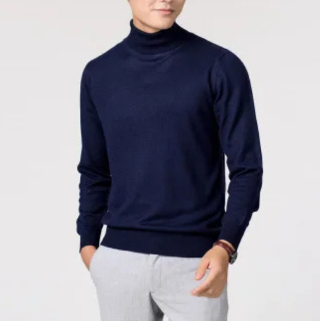 Tiefmes | Elegant Turtleneck Sweater Men | Classic knitted Sweater