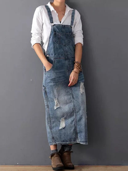 Aurore | Stylish Denim Dungaree Dress For Women