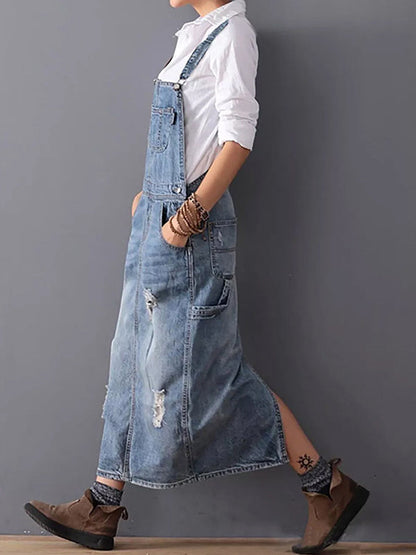 Aurore | Stylish Denim Dungaree Dress For Women