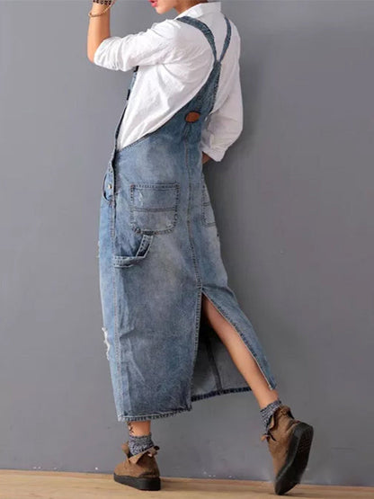 Aurore | Stylish Denim Dungaree Dress For Women