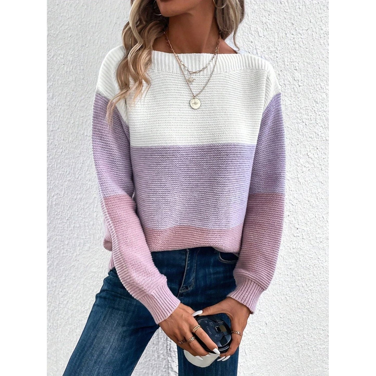 Sigridur | Chic Fall Sweater With Boat Neck For Women