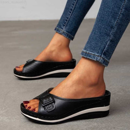 Heskia | Orthopaedic Sandals With Soft Leather Footbed