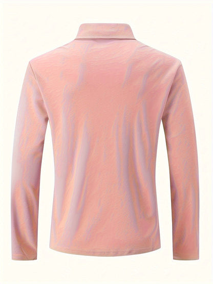 Denavio | Elegant Long Sleeve Polo Shirt