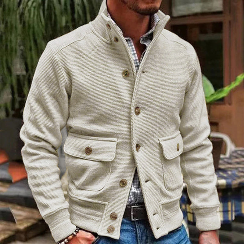 Collesde | Men's Stand-Up Jacket Single-Breasted