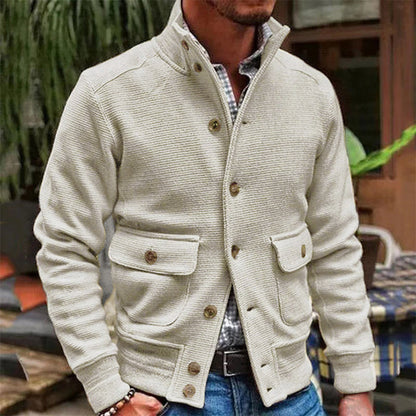 Collesde | Men's Stand-Up Jacket Single-Breasted