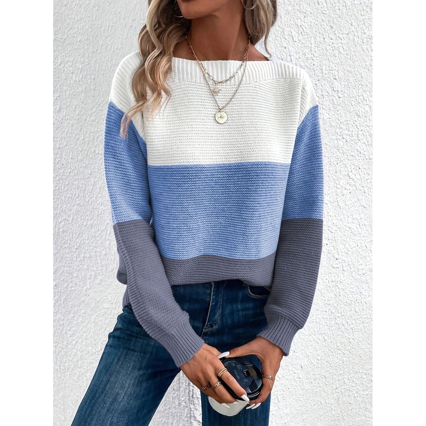 Sigridur | Chic Fall Sweater With Boat Neck For Women