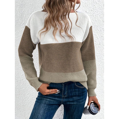 Sigridur | Chic Fall Sweater With Boat Neck For Women