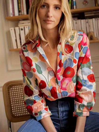 Isabede | Colorful Blouse With Floral Pattern