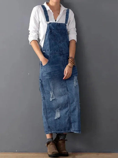 Aurore | Stylish Denim Dungaree Dress For Women