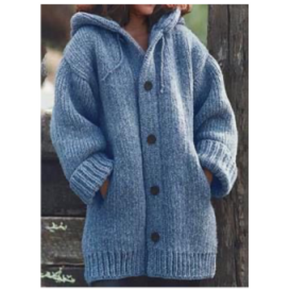 Corina | Cozy Knitted Coat With Hood For Women