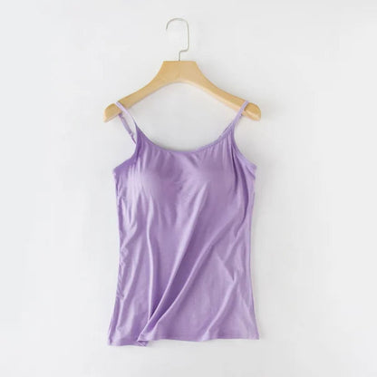 Amelia tank top with integrated bra