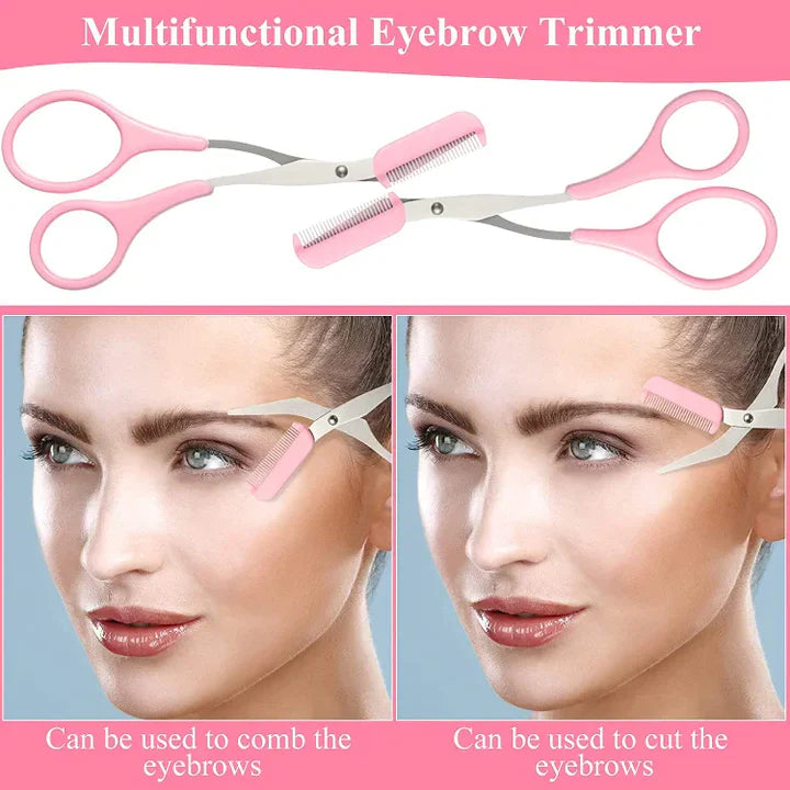 Amora Eyebrow Trimmer Scissors with Comb