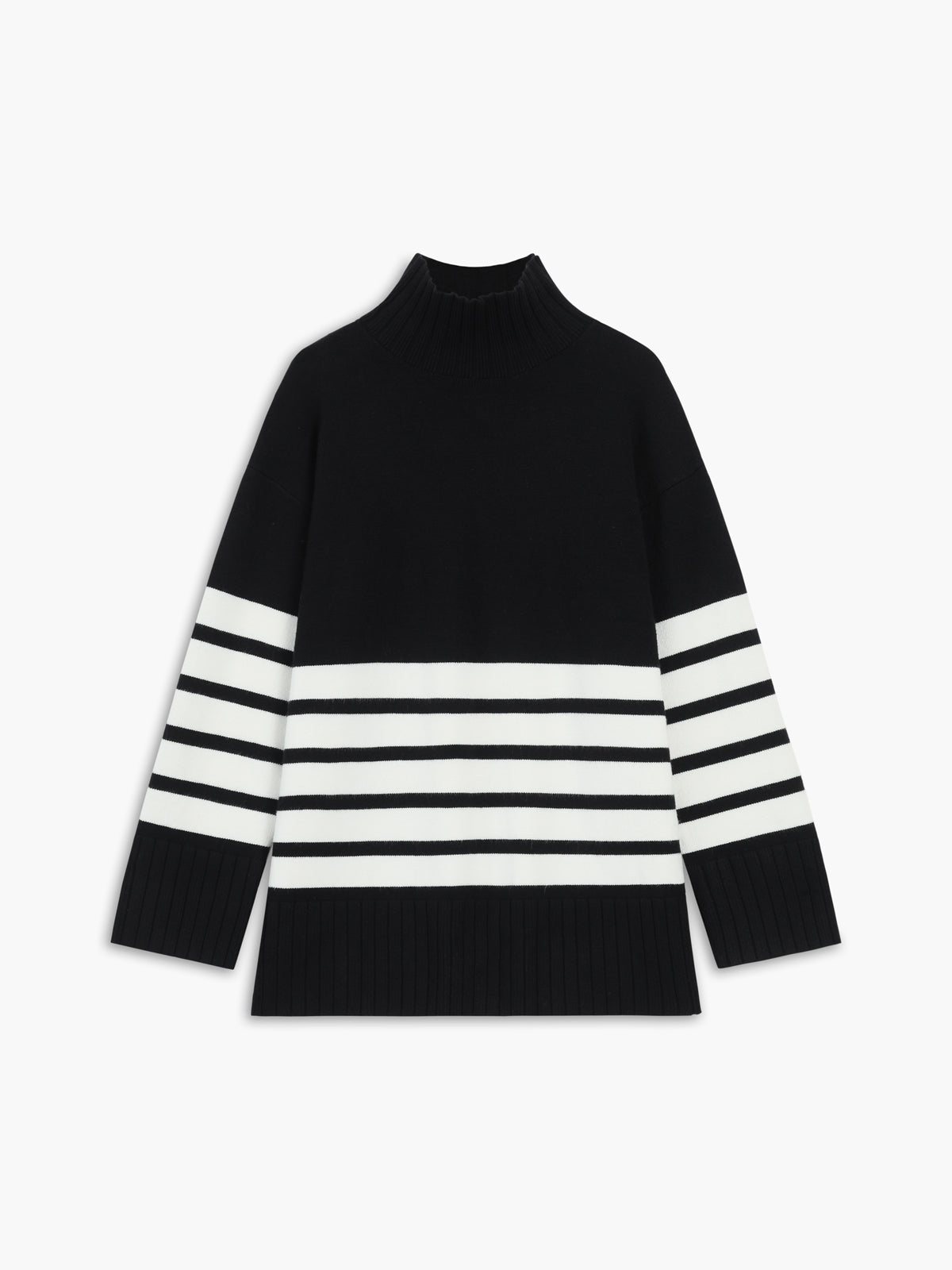 Eydis | Striped Women's Turtleneck Sweater For Fall