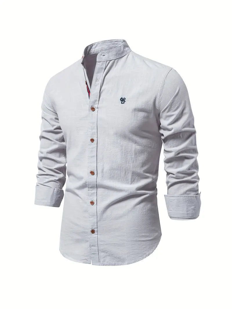 Benzore | Stylish Long Sleeve Men's Shirt with Button Design