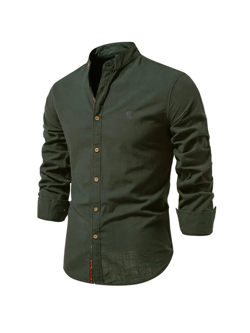 Benzore | Stylish Long Sleeve Men's Shirt with Button Design