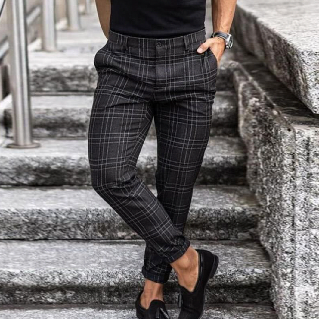 Luned | Stylish Plaid Pants for Men