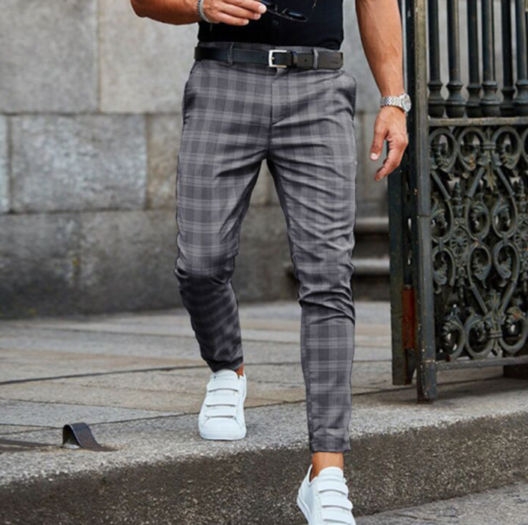 Luned | Stylish Plaid Pants for Men