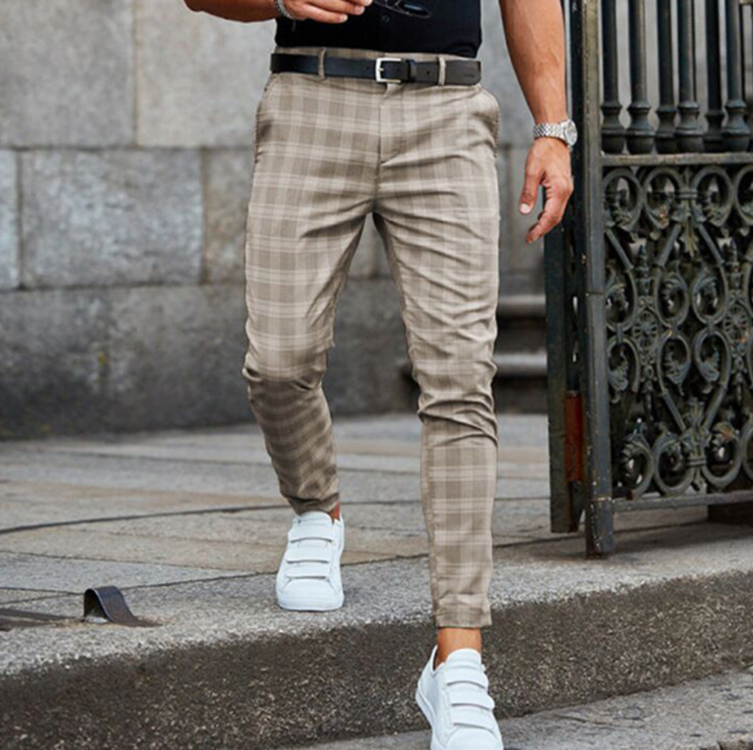 Luned | Stylish Plaid Pants for Men