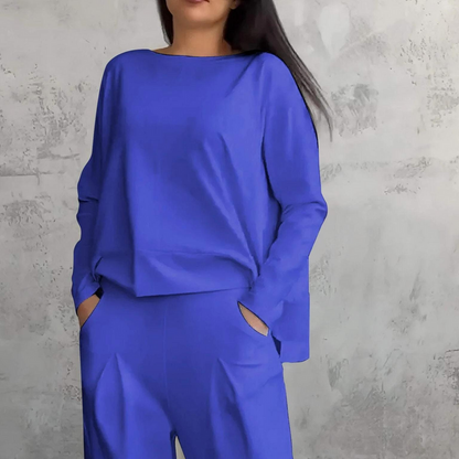 Anniva | Comfortable Two-Piece Set With Round Neckline