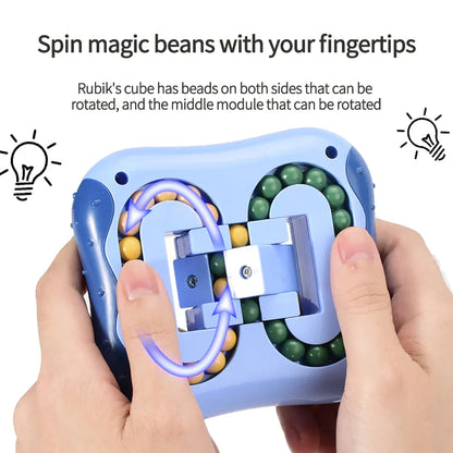 Cube Rotating Magic Beans Cube Fingertip Fidget Toys Children Adults