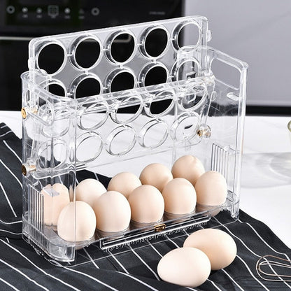 Egg storage box with three layers