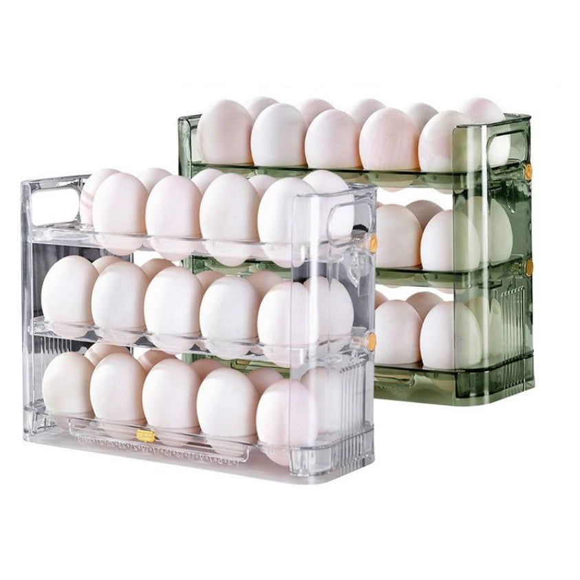 Egg storage box with three layers