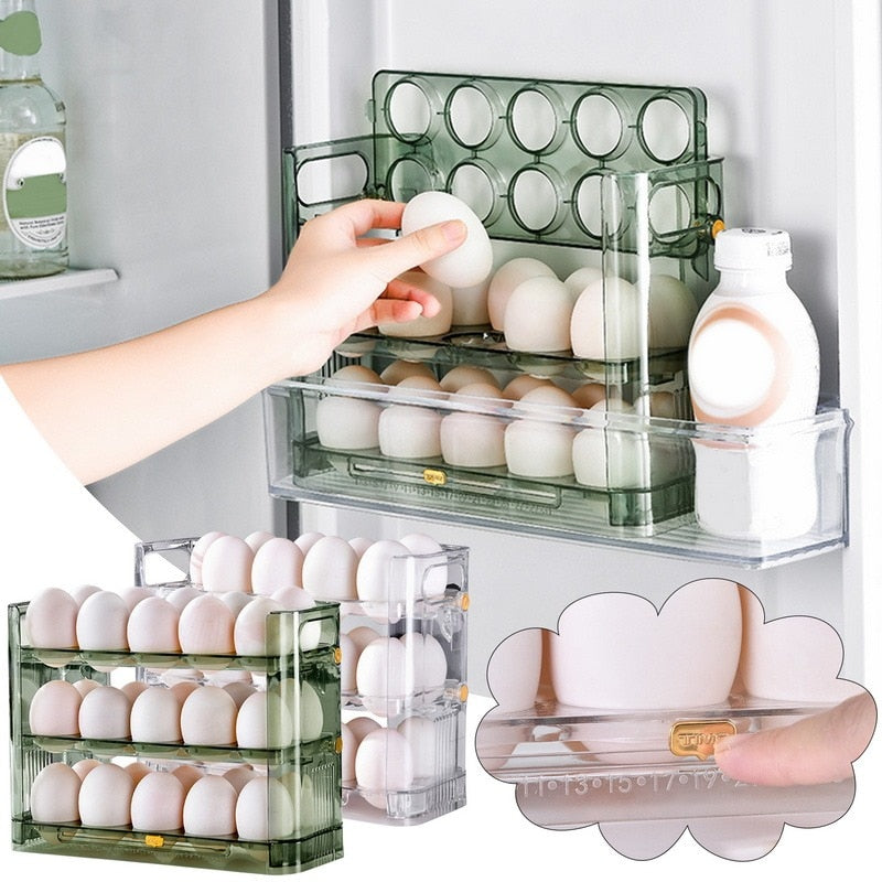 Egg storage box with three layers