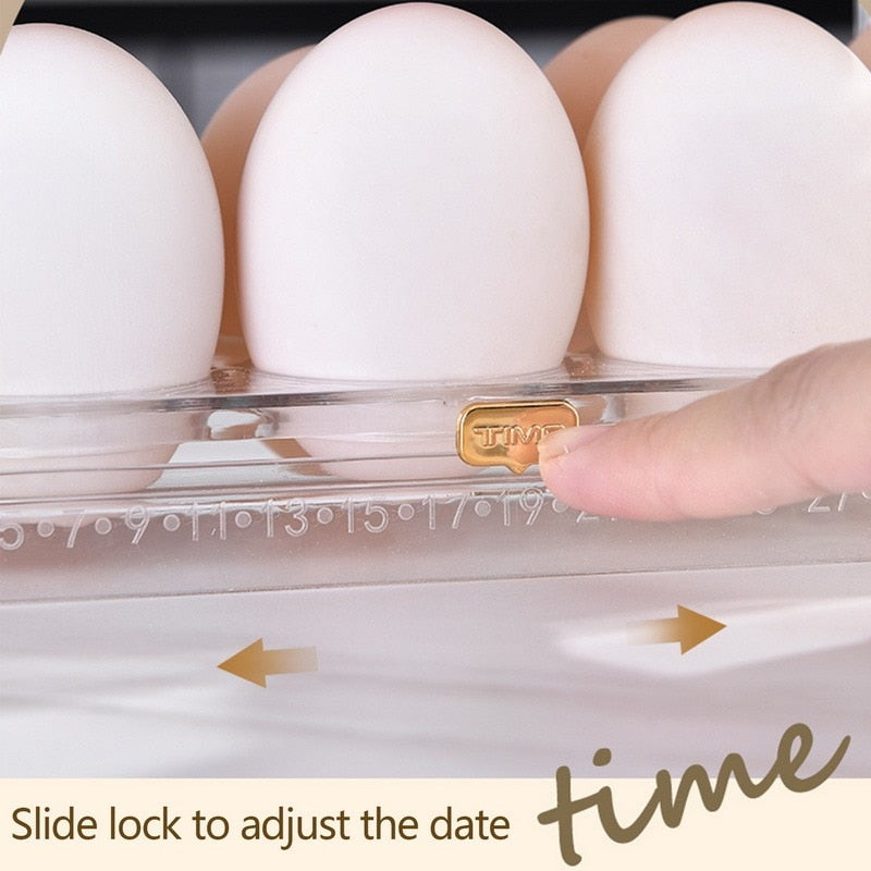 Egg storage box with three layers