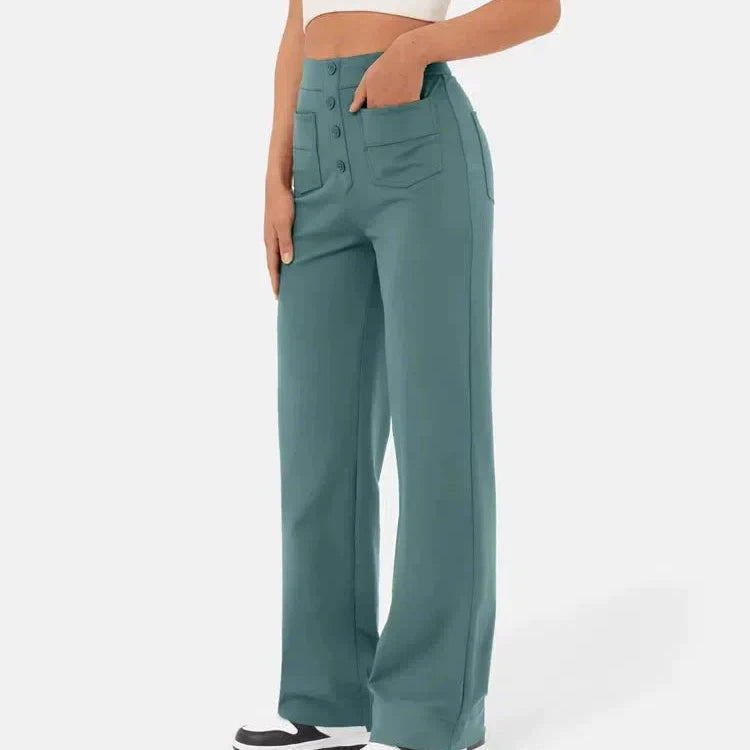 Elisa Elastic Casual High Waist Pants