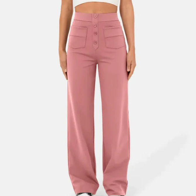 Elisa Elastic Casual High Waist Pants