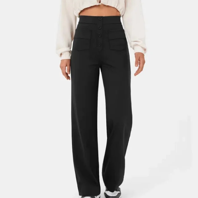 Elisa Elastic Casual High Waist Pants