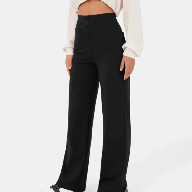 Elisa Elastic Casual High Waist Pants