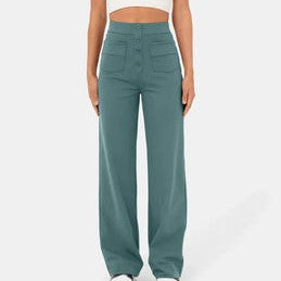 Elisa Elastic Casual High Waist Pants