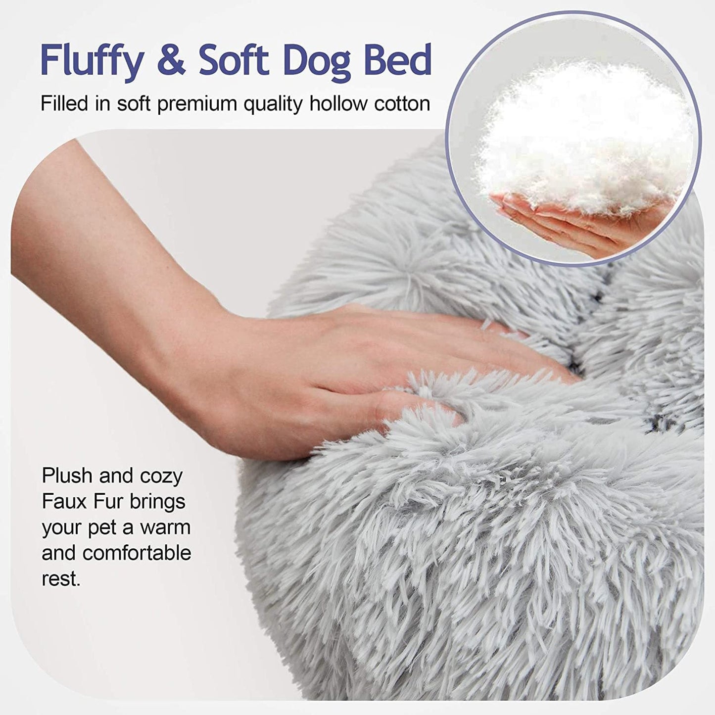 Faux Anti-Anxiety Dog Bed