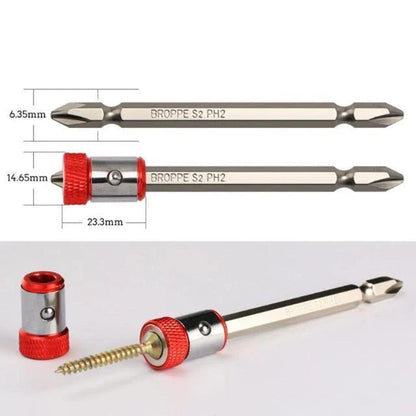 Find a quick-release screwdriver bits with magnetic ring.