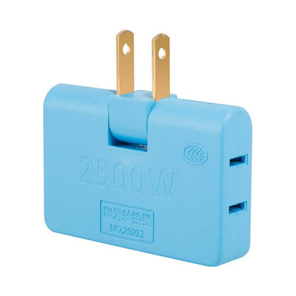 Fixio 3-way flat plug socket