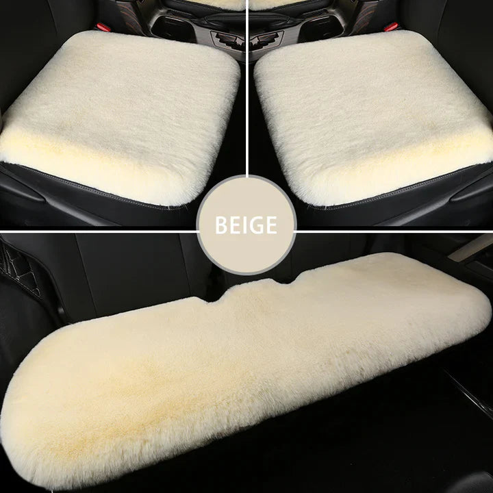 Faux fur plush car seat cushion