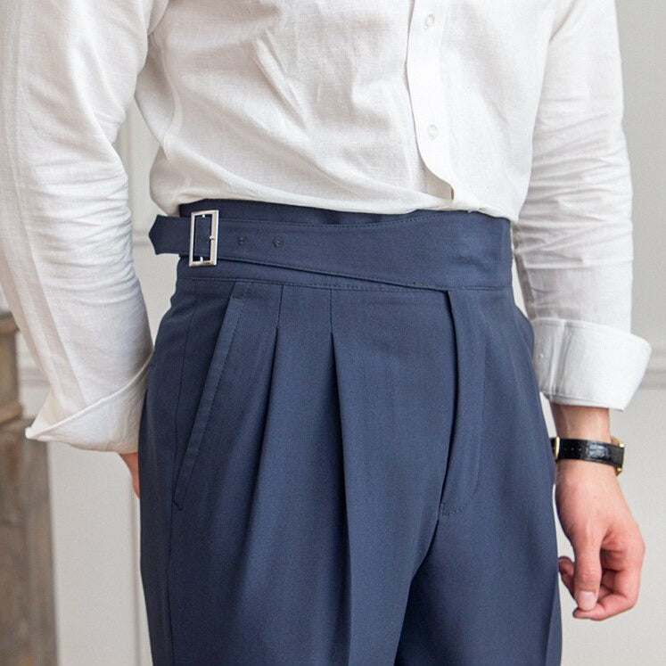 Romesdo | Classic Buckle Pants For Elegant Style