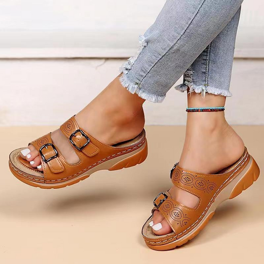 Grava Mrs. Orthopedic Leather Sandals