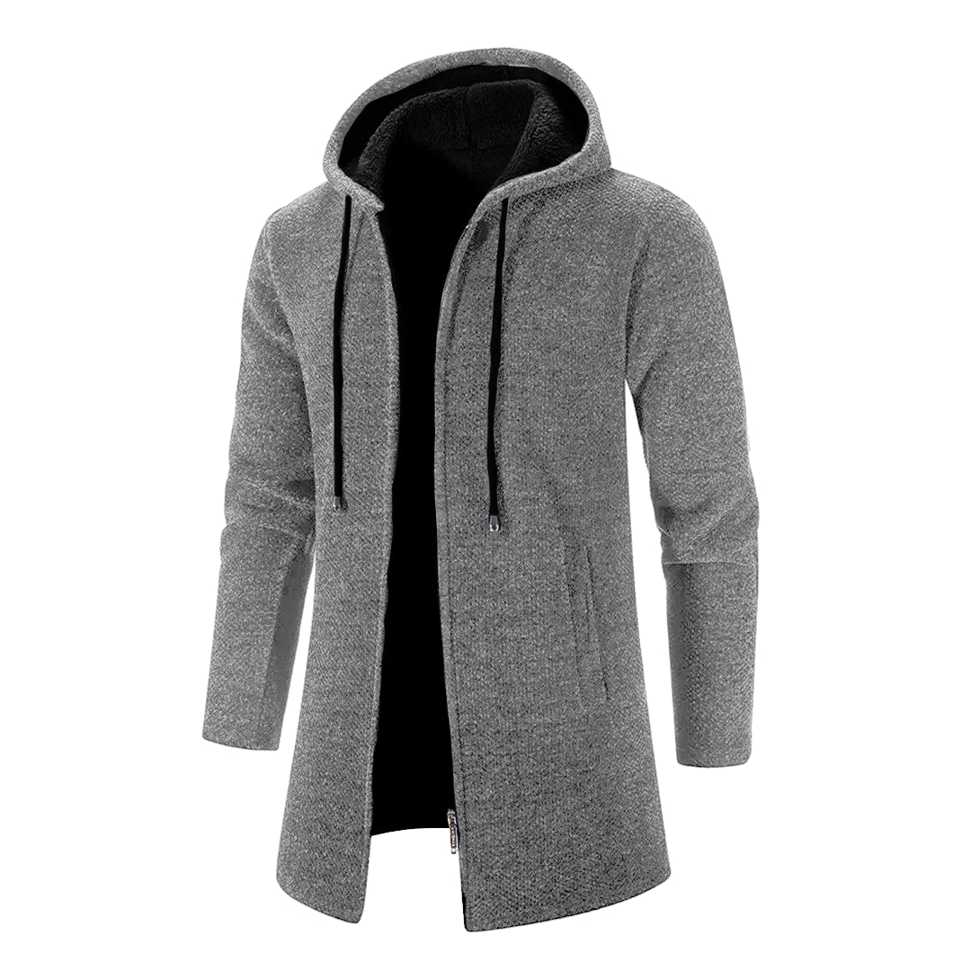 Hedas Men's Woolen Jacket with Half Length and Hood