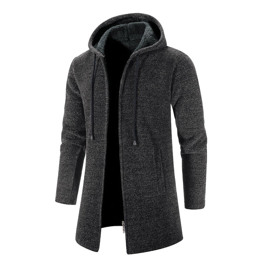 Hedas Men's Woolen Jacket with Half Length and Hood
