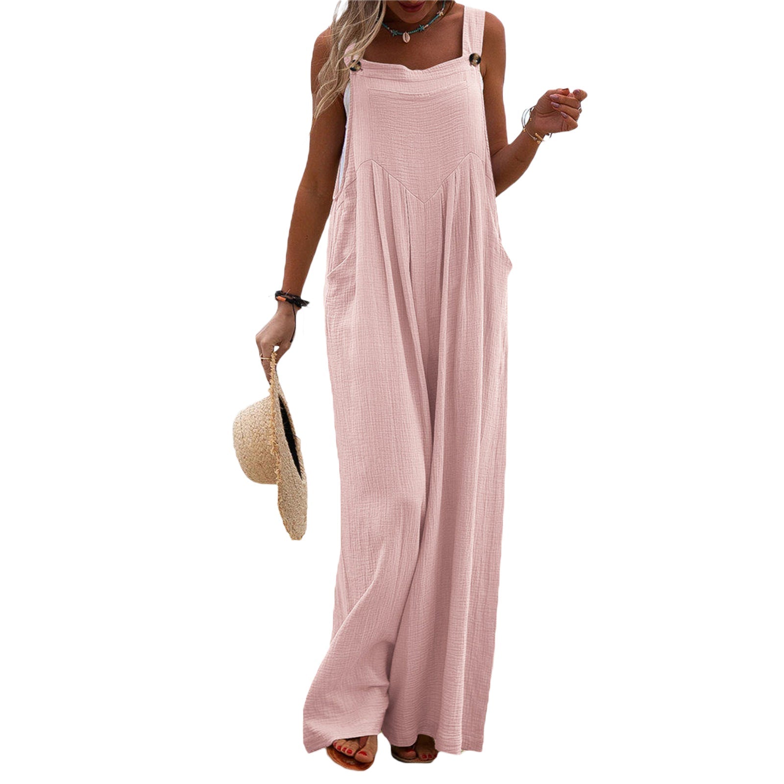 Henovi - BreezyChic Wide-legged Jumpsuit Buy 1 Get 1 FREE