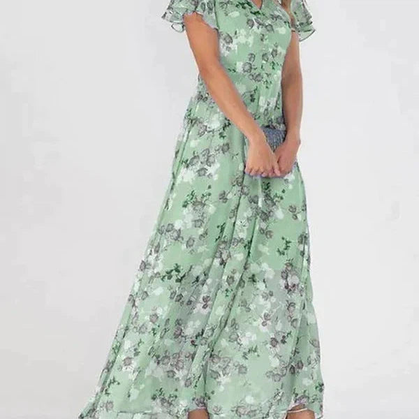 Isabella Elegant and Stylish Summer Dress with Floral Pattern