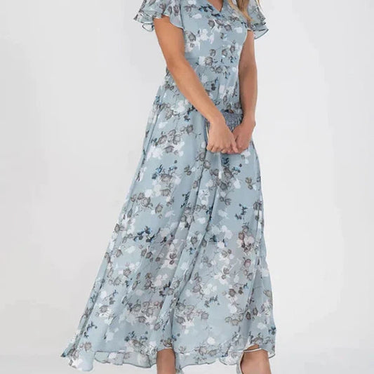 Isabella Elegant and Stylish Summer Dress with Floral Pattern