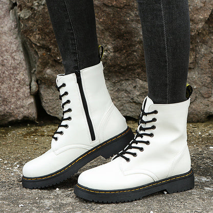 Comfortable Boots with Laces and Zipper