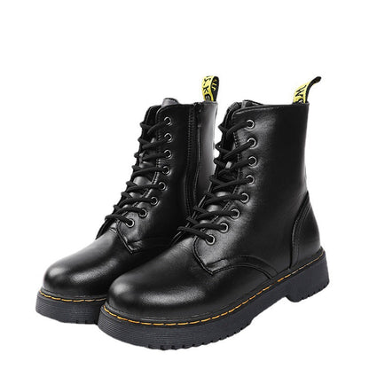 Comfortable Boots with Laces and Zipper