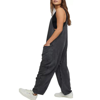 Julia Wide Leg Jumpsuit with Pockets