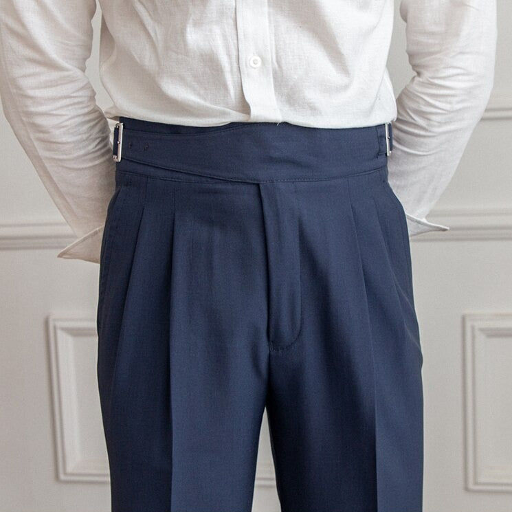 Romesdo | Classic Buckle Pants For Elegant Style