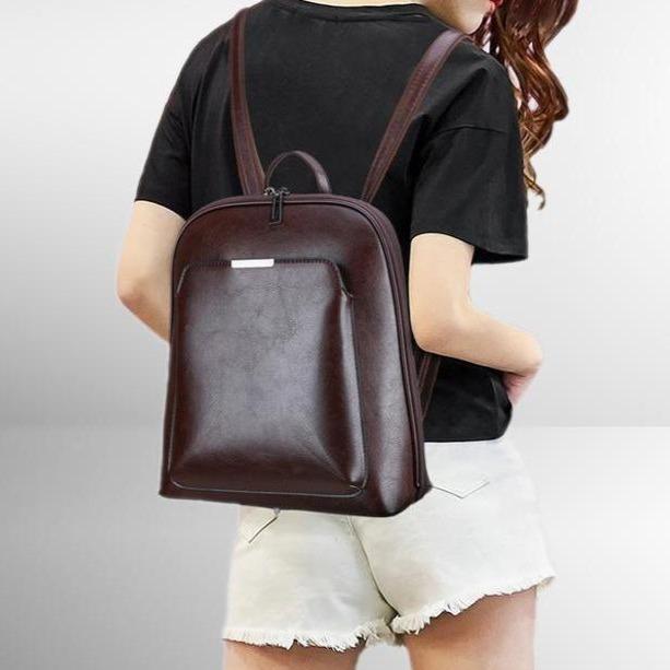 Evelinara | Classic Women's Backpack With Double Zipper