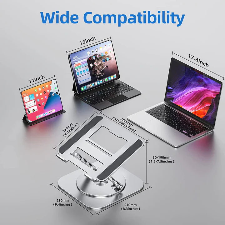 Lappy 360° | Height-Adjustable Aluminum Laptop Stand